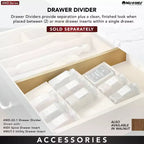 Rev-A-Shelf Insert de tiroir organiseur de blocs à couteaux double rangée et recoupable, 4WDKB-1