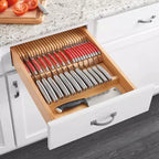 Rev-A-Shelf Insert de tiroir organiseur de blocs à couteaux double rangée et recoupable, 4WDKB-1