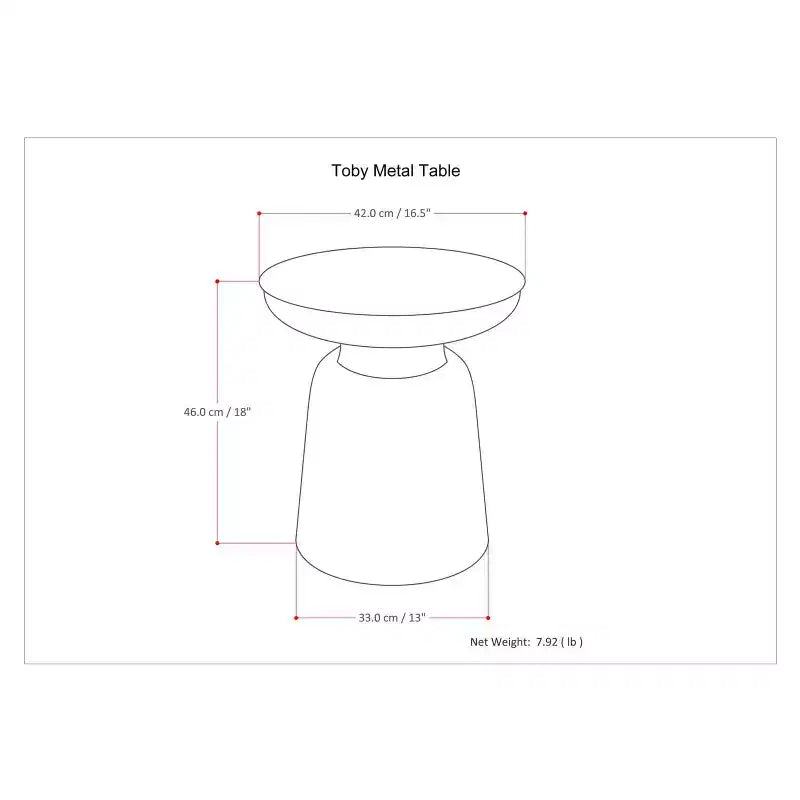 Table d'appoint métallique Layne - WyndenHall