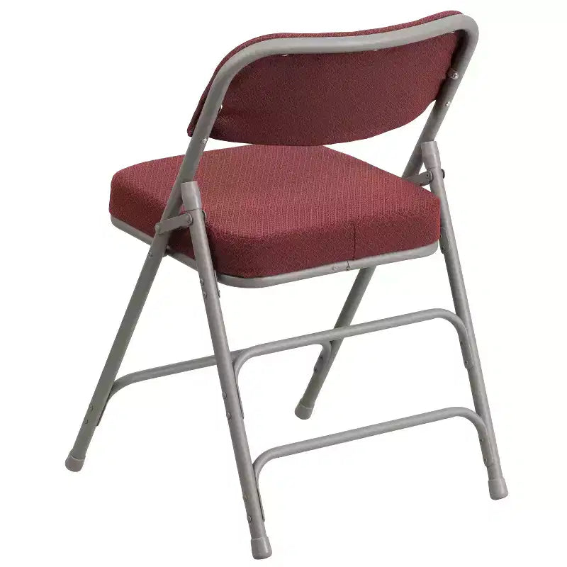Flash Furniture Lot de 2 chaises pliantes en métal avec triple renfort et charnières, revêtement en tissu incurvé, série HERCULES Premium