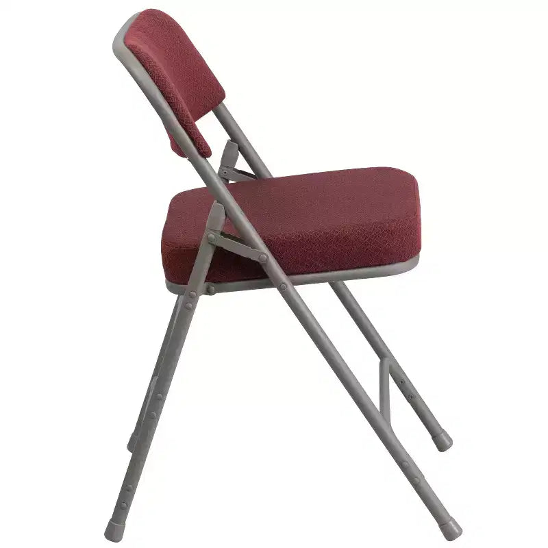 Flash Furniture Lot de 2 chaises pliantes en métal avec triple renfort et charnières, revêtement en tissu incurvé, série HERCULES Premium