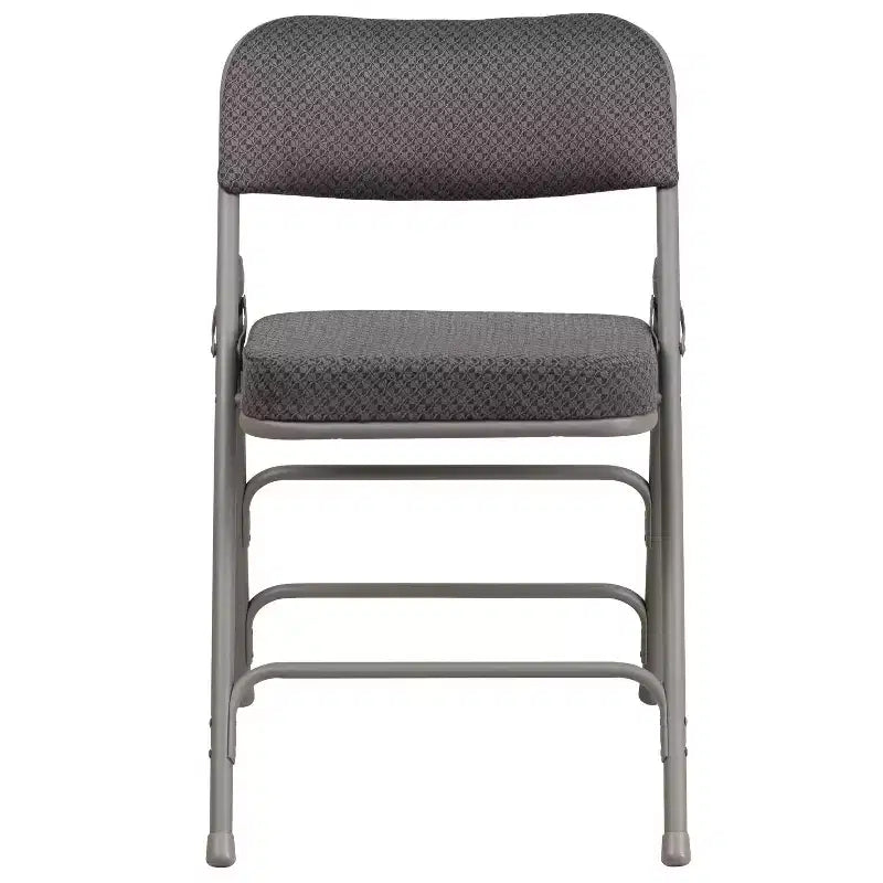 Flash Furniture Lot de 2 chaises pliantes en métal avec triple renfort et charnières, revêtement en tissu incurvé, série HERCULES Premium