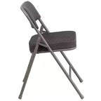 Flash Furniture Lot de 2 chaises pliantes en métal avec triple renfort et charnières, revêtement en tissu incurvé, série HERCULES Premium