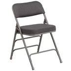 Flash Furniture Lot de 2 chaises pliantes en métal avec triple renfort et charnières, revêtement en tissu incurvé, série HERCULES Premium