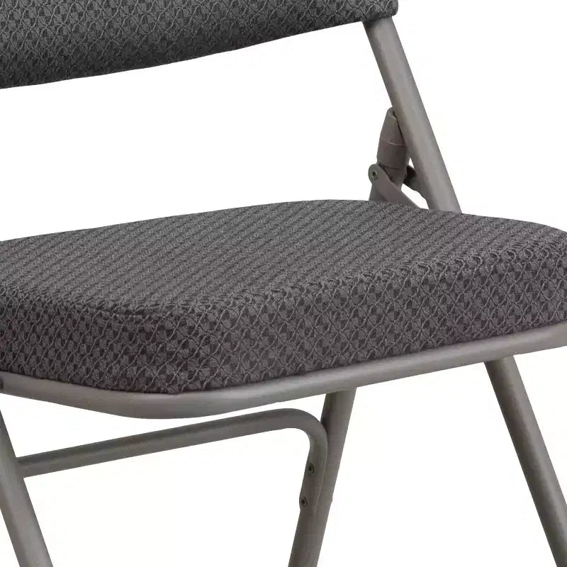 Flash Furniture Lot de 2 chaises pliantes en métal avec triple renfort et charnières, revêtement en tissu incurvé, série HERCULES Premium