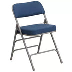 Flash Furniture Lot de 2 chaises pliantes en métal avec triple renfort et charnières, revêtement en tissu incurvé, série HERCULES Premium