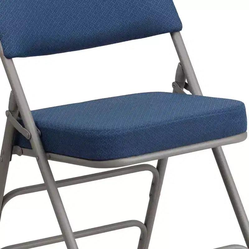Flash Furniture Lot de 2 chaises pliantes en métal avec triple renfort et charnières, revêtement en tissu incurvé, série HERCULES Premium