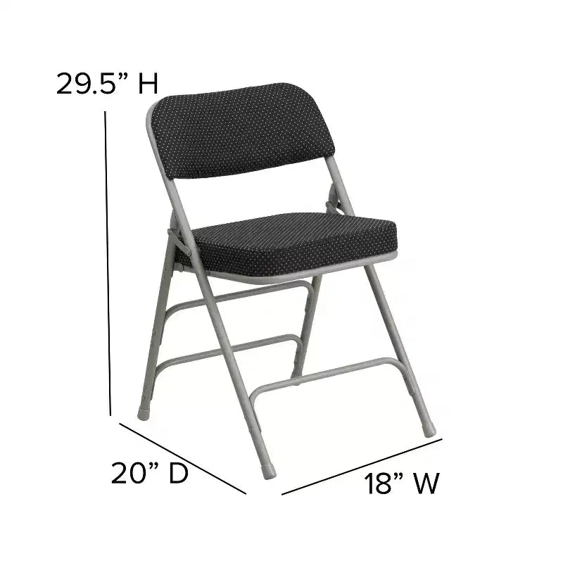 Flash Furniture Lot de 2 chaises pliantes en métal avec triple renfort et charnières, revêtement en tissu incurvé, série HERCULES Premium