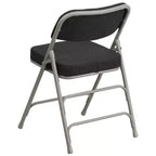 Flash Furniture Lot de 2 chaises pliantes en métal avec triple renfort et charnières, revêtement en tissu incurvé, série HERCULES Premium