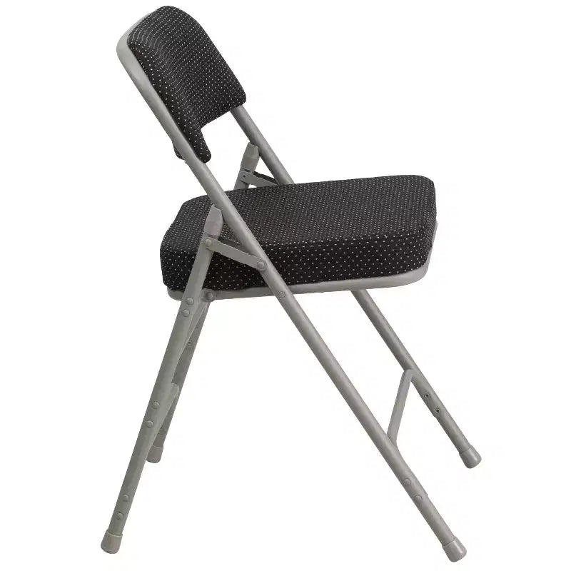Flash Furniture Lot de 2 chaises pliantes en métal avec triple renfort et charnières, revêtement en tissu incurvé, série HERCULES Premium