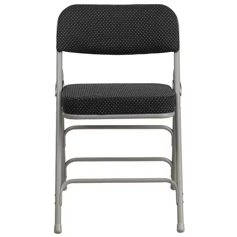 Flash Furniture Lot de 2 chaises pliantes en métal avec triple renfort et charnières, revêtement en tissu incurvé, série HERCULES Premium