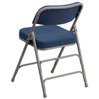 Flash Furniture Lot de 2 chaises pliantes en métal avec triple renfort et charnières, revêtement en tissu incurvé, série HERCULES Premium