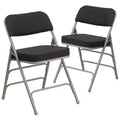 Flash Furniture Lot de 2 chaises pliantes en métal avec triple renfort et charnières, revêtement en tissu incurvé, série HERCULES Premium