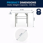 Table pliante de banquet et d'événement Flash Furniture Freeman ronde de 4 pieds en plastique blanc granit avec poignée de transport