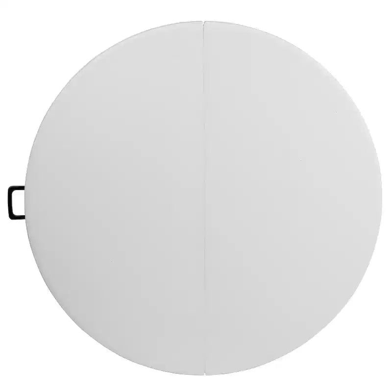 Table pliante de banquet et d'événement Flash Furniture Freeman ronde de 4 pieds en plastique blanc granit avec poignée de transport
