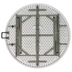 Table pliante de banquet et d'événement Flash Furniture Freeman ronde de 4 pieds en plastique blanc granit avec poignée de transport