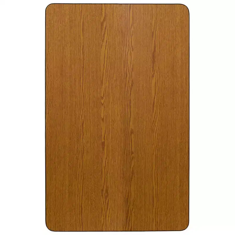 Flash Furniture Table d'activités rectangulaire mobile 30" l x 48" L en stratifié thermique - Pieds courts réglables en hauteur