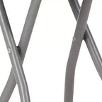 Tabouret pliant Flash Furniture avec assise en plastique noir et structure gris titane