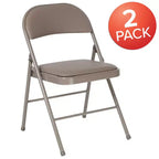 Lot de 2 chaises pliantes en vinyle à double renfort Flash Furniture série HERCULES