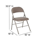 Lot de 2 chaises pliantes en vinyle à double renfort Flash Furniture série HERCULES