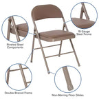 Lot de 2 chaises pliantes en vinyle à double renfort Flash Furniture série HERCULES