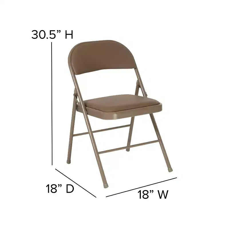 Lot de 2 chaises pliantes en vinyle à double renfort Flash Furniture série HERCULES