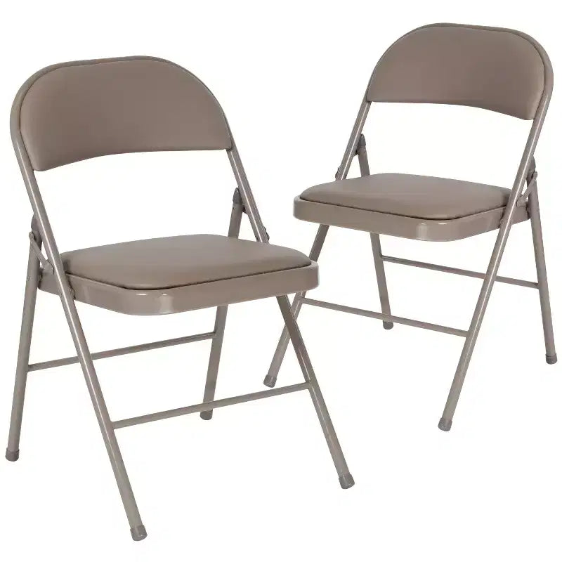Lot de 2 chaises pliantes en vinyle à double renfort Flash Furniture série HERCULES