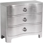 Coast to Coast City Lights 34 Wide 3-Drawer Champagne Silver Leaf Chest