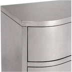 Coast to Coast City Lights Commode 3 tiroirs large 86 cm, finition feuille d'argent champagne