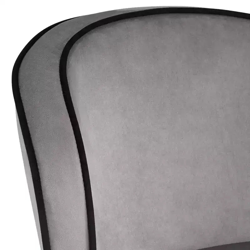 Tabouret de bar Studio 55D Elba en métal chromé noir argent 70,5 cm de haut, rembourrage moderne en velours gris pour îlot de cuisine, comptoir, abri de jardin