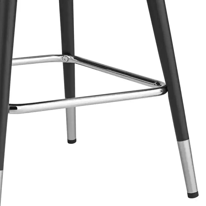 Tabouret de bar Studio 55D Elba en métal chromé noir argent 70,5 cm de haut, rembourrage moderne en velours gris pour îlot de cuisine, comptoir, abri de jardin