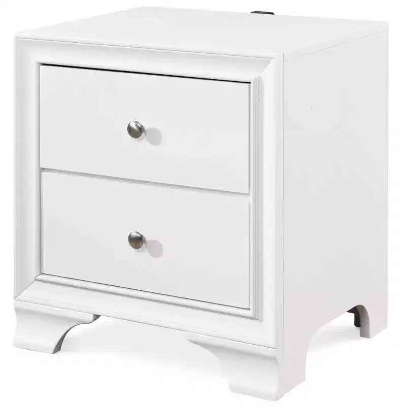 Table de chevet Edmond 2 tiroirs avec USB - Click Decor