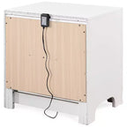 Table de chevet Edmond 2 tiroirs avec USB - Click Decor