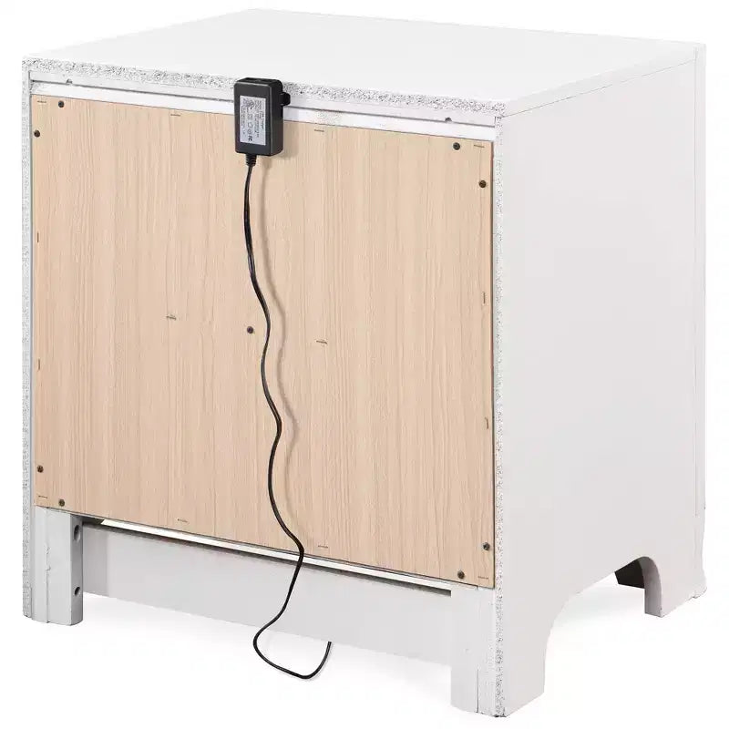 Table de chevet Edmond 2 tiroirs avec USB - Click Decor