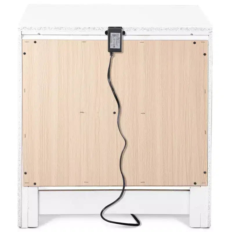 Table de chevet Edmond 2 tiroirs avec USB - Click Decor