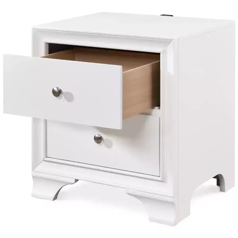 Table de chevet Edmond 2 tiroirs avec USB - Click Decor