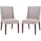 Lauren Side Chair - Set of 2 - MCR4535 - Taupe - Safavieh Couture