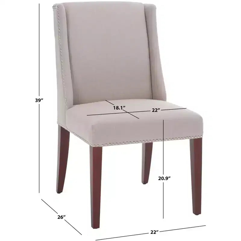 Chaise d'appoint Lauren - Lot de 2 - MCR4535 - Taupe - Safavieh Couture