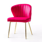 Chaise d'appoint Emma avec pieds en métal pour salon et chambre à coucher, fauteuil d'appoint en velours | KARAT HOME