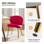 Chaise d'appoint Emma avec pieds en métal pour salon et chambre à coucher, fauteuil d'appoint en velours | KARAT HOME