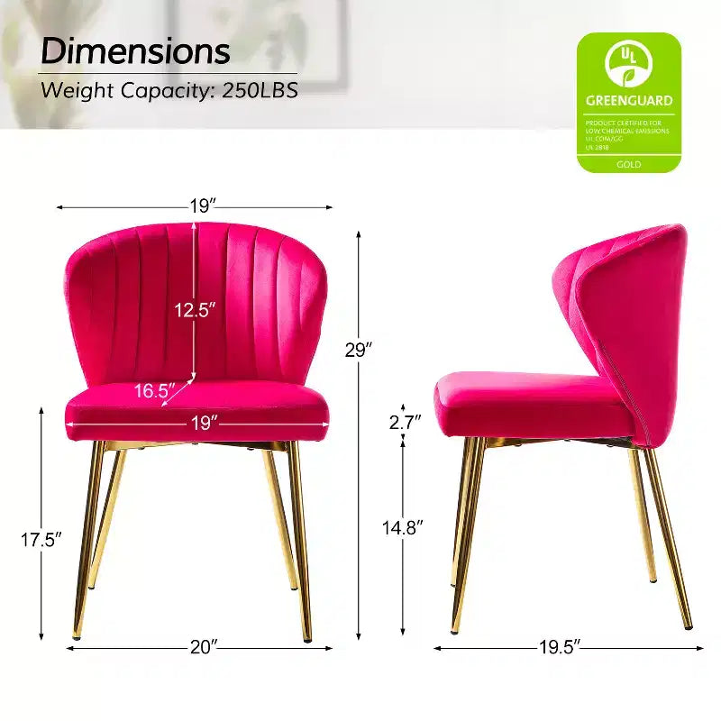 Chaise d'appoint Emma avec pieds en métal pour salon et chambre à coucher, fauteuil d'appoint en velours | KARAT HOME