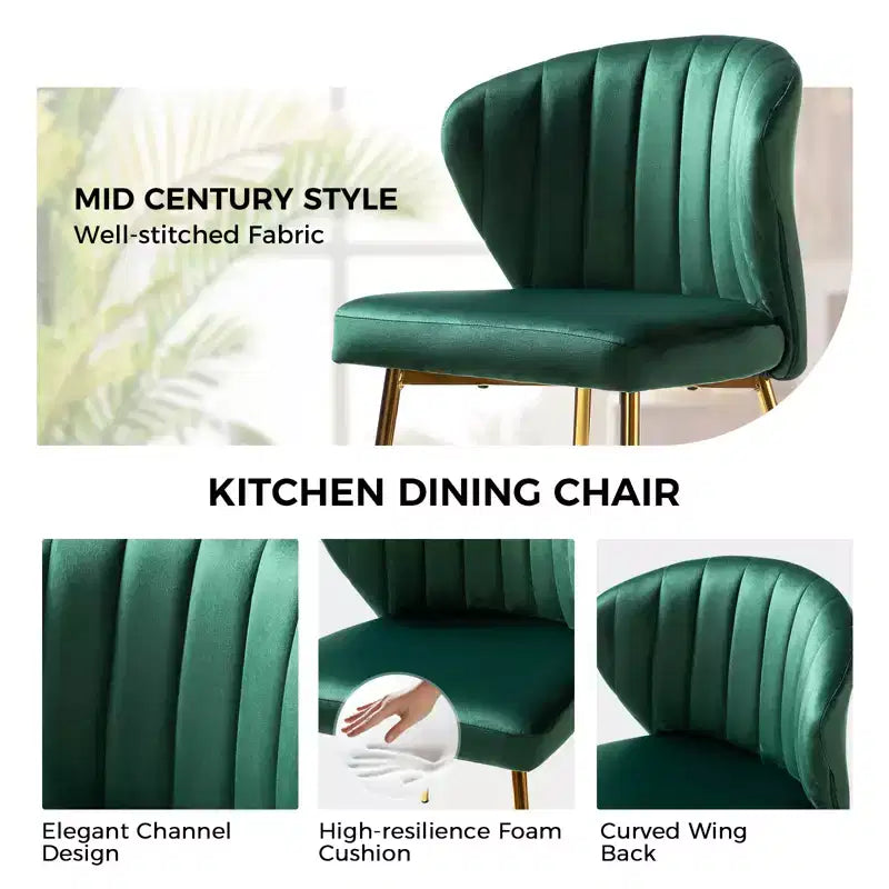Chaise d'appoint Emma avec pieds en métal pour salon et chambre à coucher, fauteuil d'appoint en velours | KARAT HOME
