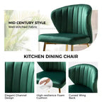 Chaise d'appoint Emma avec pieds en métal pour salon et chambre à coucher, fauteuil d'appoint en velours | KARAT HOME