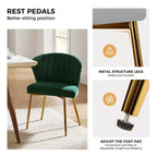 Chaise d'appoint Emma avec pieds en métal pour salon et chambre à coucher, fauteuil d'appoint en velours | KARAT HOME