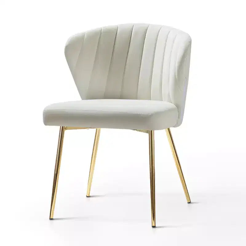 Chaise d'appoint Emma avec pieds en métal pour salon et chambre à coucher, fauteuil d'appoint en velours | KARAT HOME
