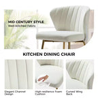Chaise d'appoint Emma avec pieds en métal pour salon et chambre à coucher, fauteuil d'appoint en velours | KARAT HOME