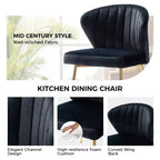 Chaise d'appoint Emma avec pieds en métal pour salon et chambre à coucher, fauteuil d'appoint en velours | KARAT HOME