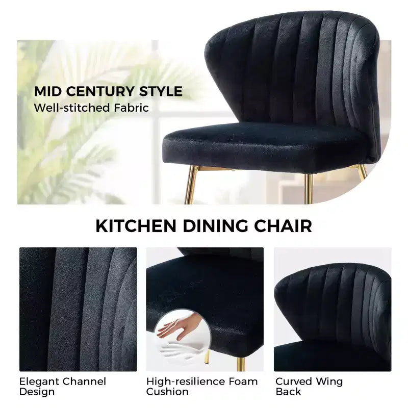 Chaise d'appoint Emma avec pieds en métal pour salon et chambre à coucher, fauteuil d'appoint en velours | KARAT HOME
