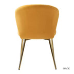 Chaise d'appoint Emma avec pieds en métal pour salon et chambre à coucher, fauteuil d'appoint en velours | KARAT HOME