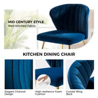 Chaise d'appoint Emma avec pieds en métal pour salon et chambre à coucher, fauteuil d'appoint en velours | KARAT HOME